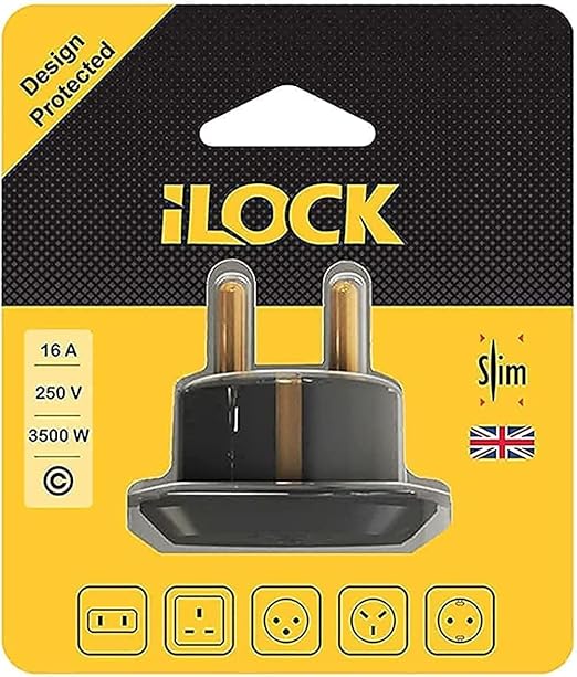 iLOCK Travel Plug adapter Converter - black