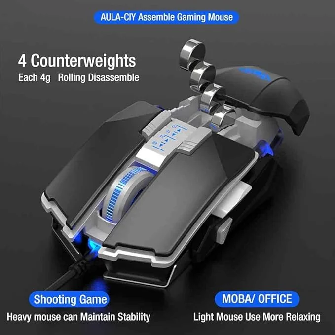 AULA H508 Modular RGB Gaming Mouse