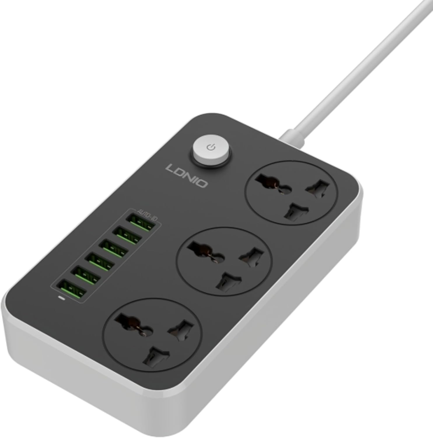 LDNIO Power Strip 6 USB Ports With 3 AC Sockets