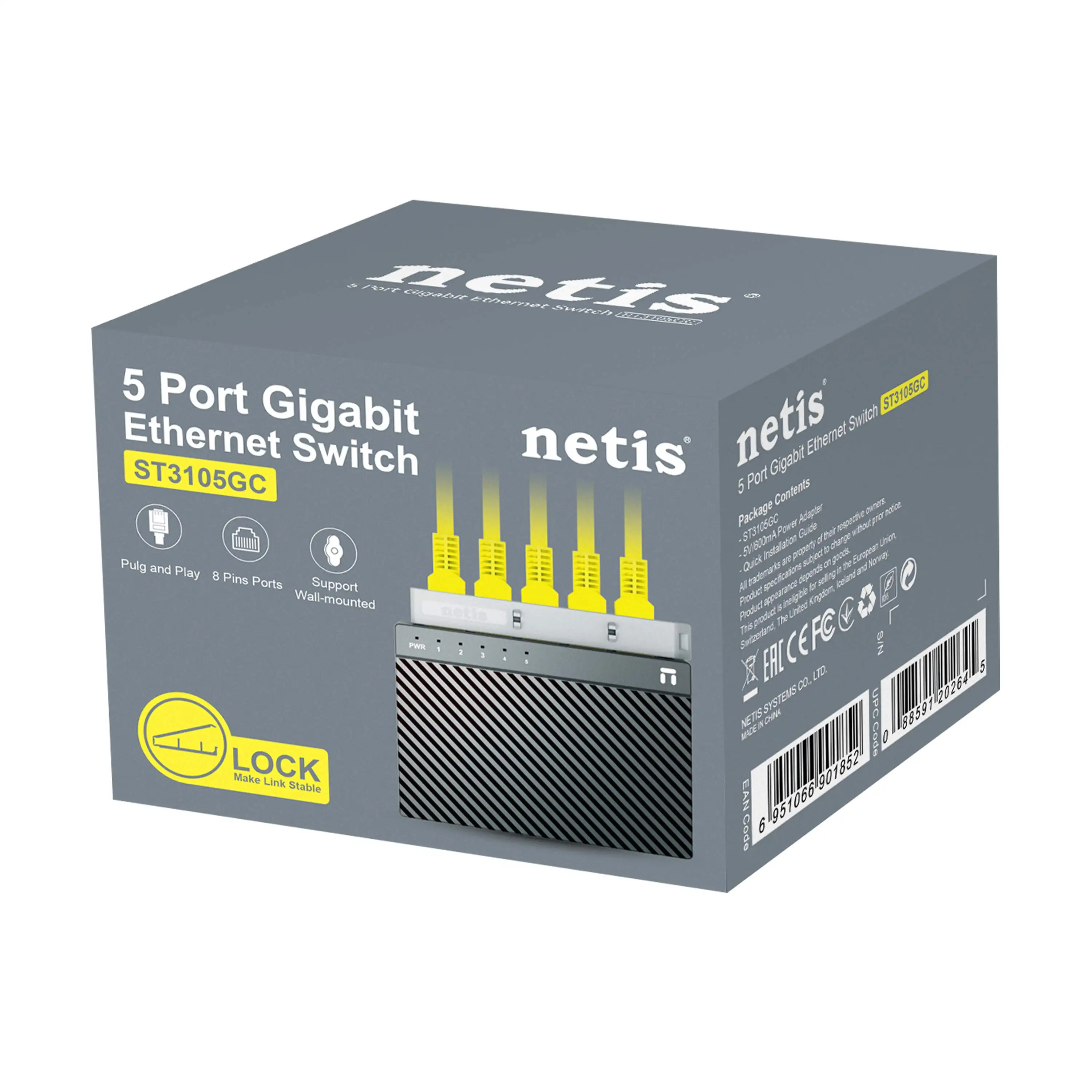  netis 5 Port Gigabit Ethernet Switch ST3105GC