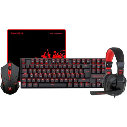 Redragon K552-BB Gaming Keyboard and Mouse, Large Mouse Pad