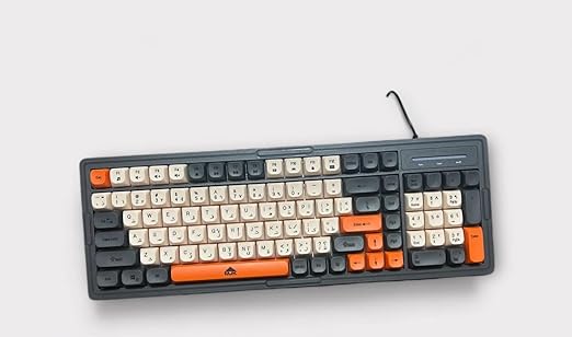 MJK k1 Wired USB 101 Keys colorful Lighting Gaming Keyboard High Quality Material Arabic And English