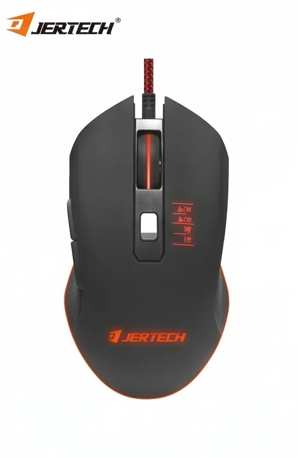 Jertech SWORD XP10 RGB Gaming Mouse – Optical Sensor 3200 DPI – 125 Hz Polling Rate – Braided Cable